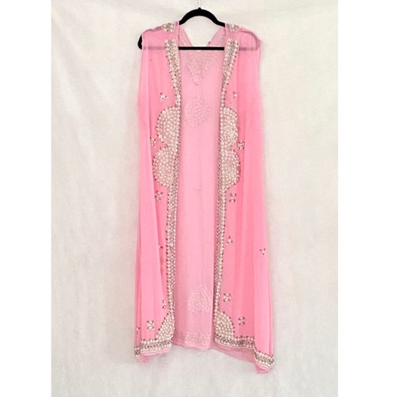 Handmade Pearl and Rhinestone Embellished Duster - Picture 11 of 11